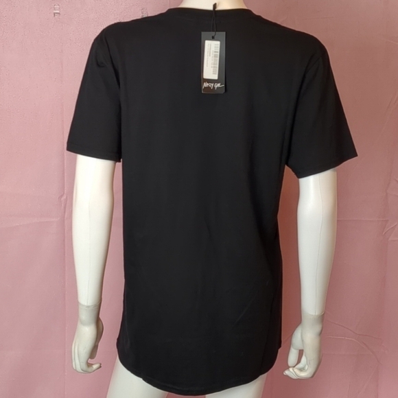 Nasty Gal Baby Girl Short Sleeve Cotton Graphic Tee in Black size Medium - Picture 2 of 5